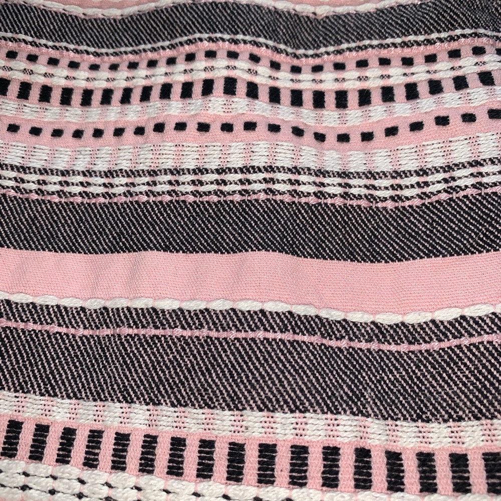 Loft Embroidered Pink Pencil Skirt